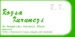 rozsa kurunczi business card